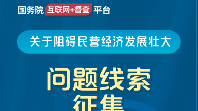 大鸡巴操骚逼视频吃大奶子国务院“互联网+督查”平台公开征集阻碍民营经济发展壮大问题线索